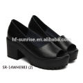 SR-14WHE983 (2) schwarze echtes Leder Frauen Schuhe Mode Damen Schuhe Großhandel Damen High Heel Schuhe